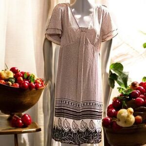 Voir Voir Retro Is Back Flutter Sleeves Dress Size 12 Gorgeous Overall Design